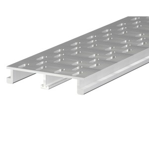 Entwässerungsrinne-Proside aus Aluminium 100 mm x 20 mm x 2000 mm Eloxiert