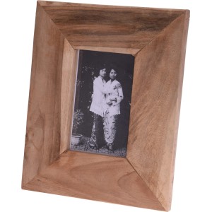Bilderrahmen aus Teakholz, 27,5x22x4 cm, Naturholz-Optik für Fotos und Bilder.