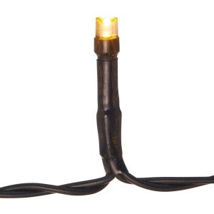 Detailaufnahme einer warmweißen LED der schwarzen Fahnenmastleuchte (180 cm) für stimmungsvolle Außenbeleuchtung.