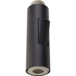 Schwarze Ersatz-Geschirrbrause 21 mm (G 1/2) für Küchenarmatur, mit zwei Strahlarten.