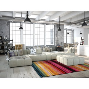 Moderner Multicolor Teppich Blur 375 (120x170 cm) im Wohnzimmer.