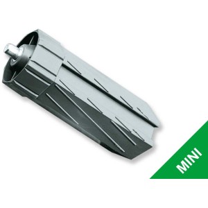 Schellenberg Walzenhülse Mini, 40x104 mm, aus grauem Kunststoff für Rollladenantriebe.
