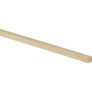 Fichte Flachleiste, 13x13x2400 mm, ideal für Bastelarbeiten und Innenausbau.