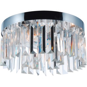 Brilliant Deckenleuchte Lemont Chrom mit klaren Kristallglas-Anhängern für stilvolle Beleuchtung.