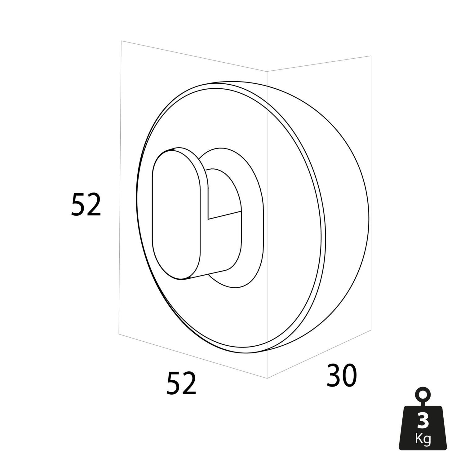 Tiger Cooper Handtuchhaken, groß, Edelstahl/Schwarz, zur Wandmontage im Badezimmer.