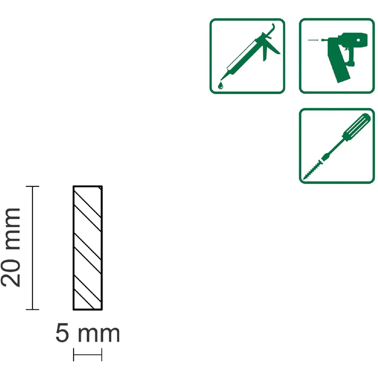 Abbildung einer FN Neuhofer Flachleiste aus Buche (roh), 5x20x2100 mm, für Bastelarbeiten.