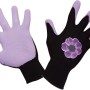 Happy Trend Gartenhandschuhe XL mit Blumenmotiv, Nylon/Latex, atmungsaktiv.
