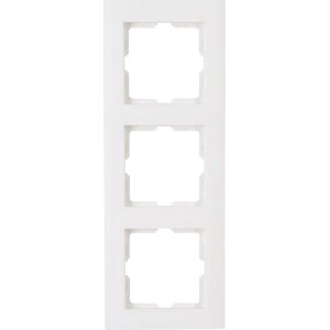 Kopp Abdeckrahmen 3-fach Athenis, reinweiß, für Schalter und Steckdosen.