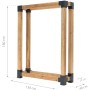 Westmann Kaminholzregal Michel XL aus Lärchenholz, unbehandelt, mit Stahlverbindern.