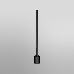 Schlanke, schwarze Ledvance Smart+ WiFi Stehleuchte für die Ecke, 80 cm hoch.