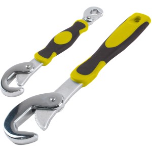 2-teiliges Multischlüssel-Set, selbstjustierend, für Muttern und Schrauben.