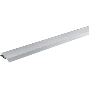 Silbernes Übergangsprofil aus Aluminium, clipbar, 900 mm lang, für Bodenbeläge.