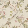 Laura Ashley Vliestapete Elderwood Natural mit Blüten, Beeren und Vögeln.