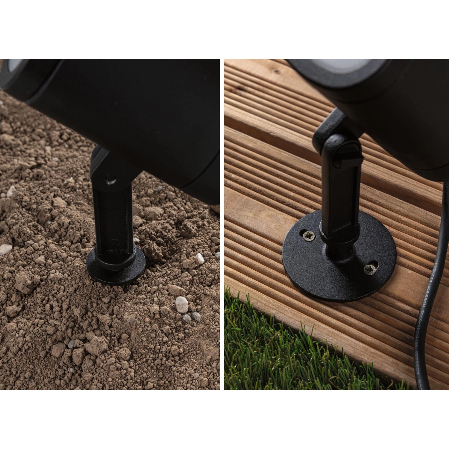 Paulmann LED Gartenspot Shira, anthrazit, Montage im Erdreich und auf Holzterrasse