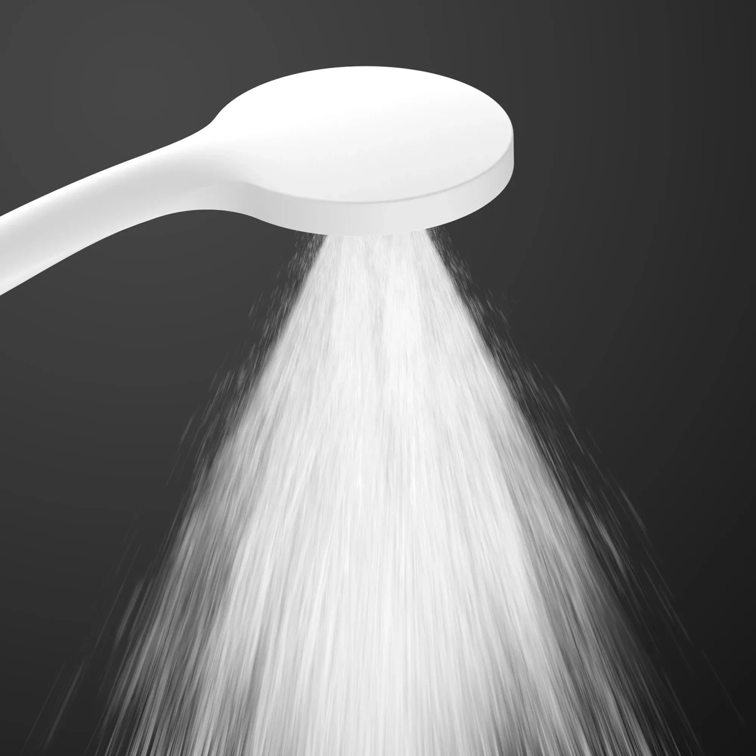 Schütte Handbrause Capri, weiß-anthrazit, mit Wasserstrahl. 3 Strahlarten.