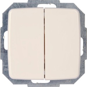 Kopp Serienschalter Rivo reinweiß, Doppelschalter für Lichtsteuerung.