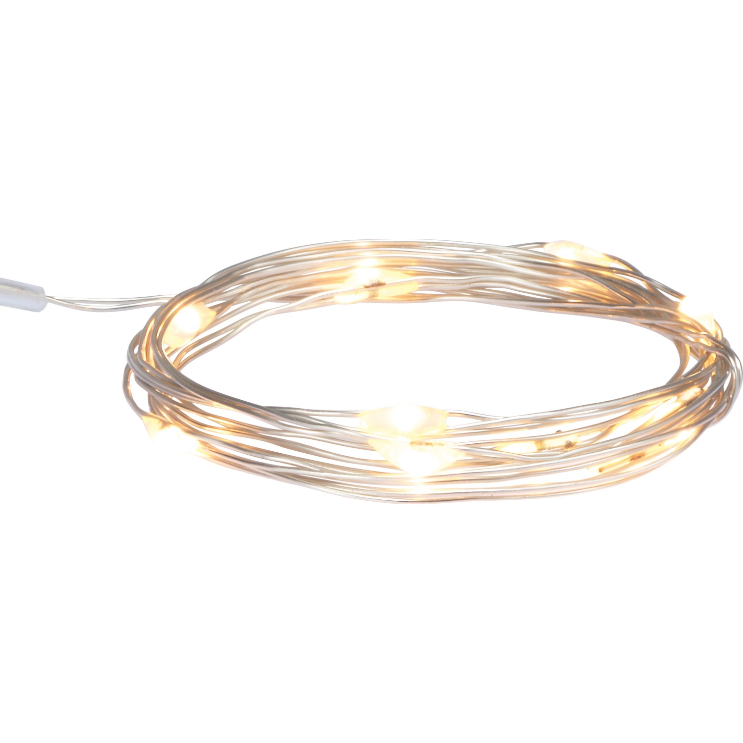 LED-Drahtlichterkette 10 LEDs Warmweiß 1 m kaufen bei OBI