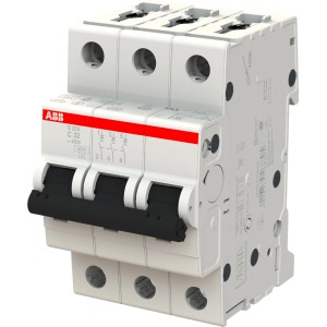 ABB Leitungsschutzschalter S203-C32, 3-polig, 32A, C-Charakteristik für Elektroinstallationen.