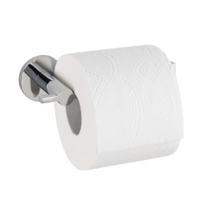 Wenko Toilettenpapierhalter Isera, glänzend silber, mit Papierrolle.