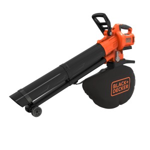 Black+Decker Akku-Laubbläser BCBLV36B, bürstenlos, mit Fangsack. Akku-Laubsauger für Garten und Hof.