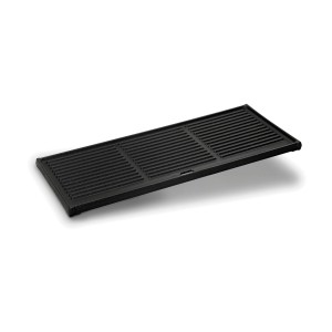 Enders® Gusswendeplatte 1/3 für Kansas 3 Gasgrill, Grillplatte aus Gusseisen mit geriffelter Oberfläche.