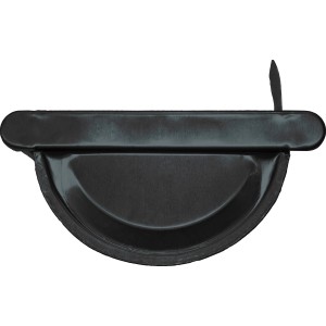 Rinnenendstück rechts, NW 100, RAL 7016 Anthrazit, für Metall-Dachrinnen.