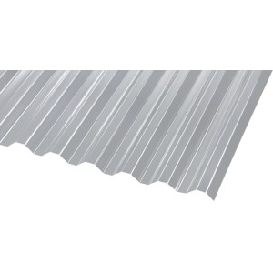 Transparente Acryl-Trapezplatte 1,5 mm, geeignet für Kunststoffbedachung.
