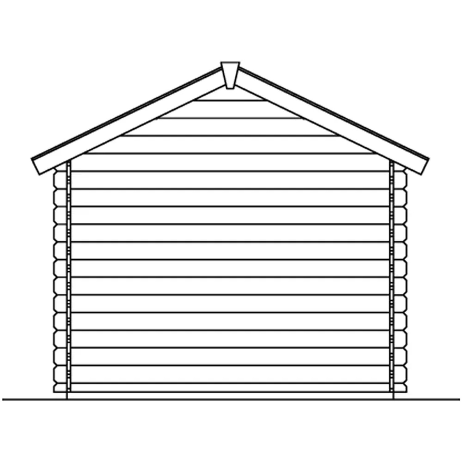 Illustration: Skan Holz Gartenhaus Palma 1, 250x200 cm, Natur, Holz-Gartenhaus.
