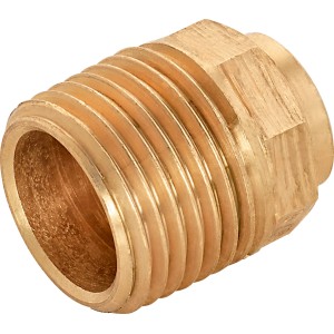 Löt-Übergangsnippel aus Rotguss, 12 mm x 21 mm (R 1/2), für Kupferrohre.