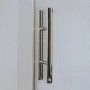 Breuer Drehtür Europa Design, Chrom, Klarglas, 90 cm, Detailansicht Griff.