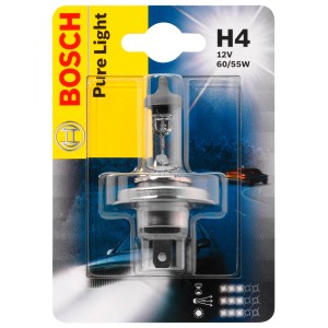 Bosch GLL Pure Light H4 Lampe für Autoelektrik, Anzeigenbeleuchtung im Blister.
