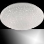 Weiße LED-Deckenleuchte Skyler mit Sternenhimmel-Effekt, Ø 39 cm.