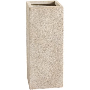 Beiger Pflanztopf Calais, 70,5 cm hoch, aus Fibreclay für Blumen und Sträucher.