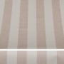 Halbkassettenmarkise Sky Klassik, 250x200 cm, beige-sand gestreift, silbernes Gehäuse.