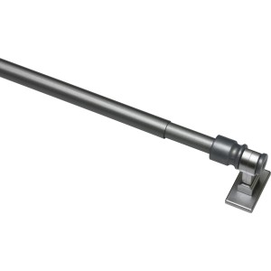 Gardinia Caféhausstange California, silber-matt, ausziehbar mit Träger.