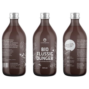 Wundergarten Bio-Flüssigdünger, 330ml Flasche für gesundes Pflanzenwachstum und reiche Ernte.