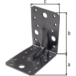 Duravis Schwerlast Winkelverbinder 90x90x65 mm, Duplexbeschichtung, mit Löchern für Schrauben.
