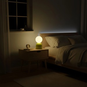 Relaxdays Tischlampe Milchglas Keramik Grün 21 cm x 11 cm 0,63 kg