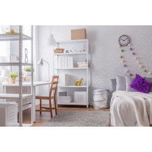 Raum mit Vliestapete Superfresco Easy Konfetti Rose Gold an der Wand.