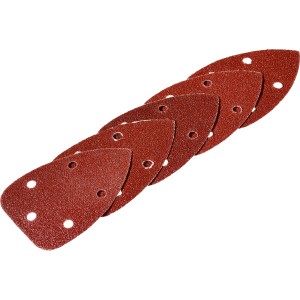 LUX Schleifauflagen für Dreiecksschleifer Comfort, 100x140mm, K180, gelocht, 5 Stück