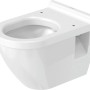 Duravit Wand-WC Set Starck 3, weiß, mit Absenkautomatik. Wandhängendes Tiefspüler-WC.