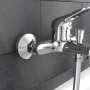 Schütte Wannenarmatur Porto Chrom, elegante Badarmatur für die Wanne mit Brauseanschluss.