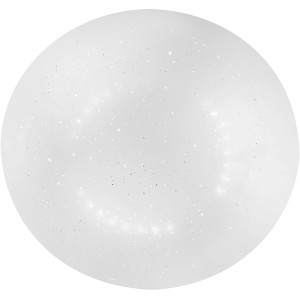 Weiße LED-Deckenleuchte Skyler von Just Light, Durchmesser 34 cm.