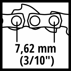 Detailaufnahme Einhell Kettensäge-Ersatzkette, Teilung 7,62 mm (3/10 Zoll).
