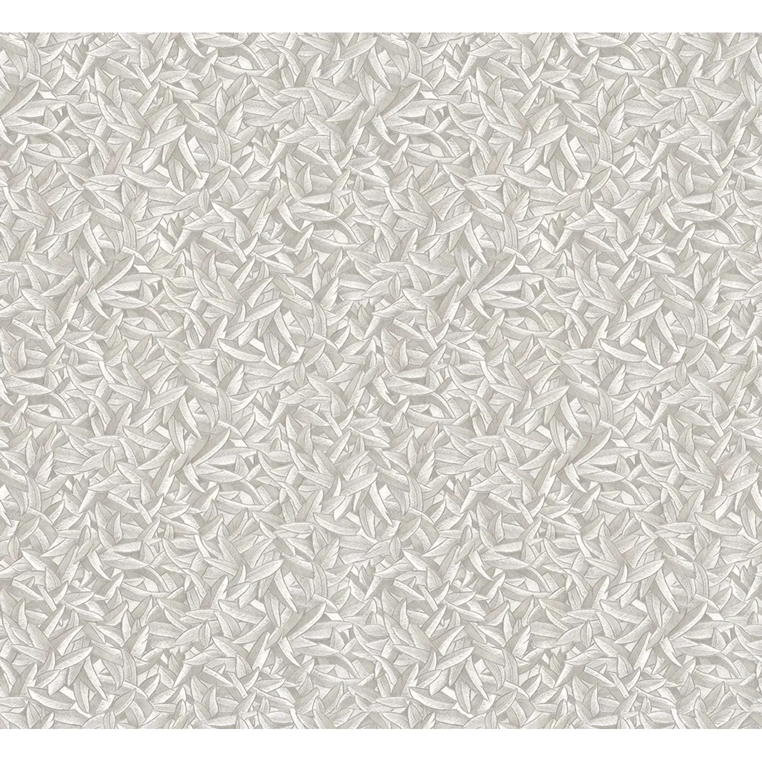 Glööckler Vliestapete Imperial Feder Uni Pearl: Tapete mit Feder-Muster in Perlmutt-Optik.
