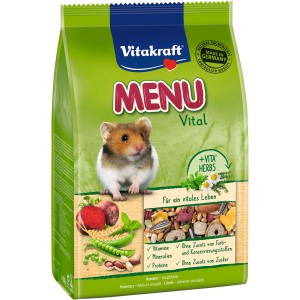 Vitakraft Menu Vital Hamsterfutter 400g mit Getreide, Gemüse und Kräutern.