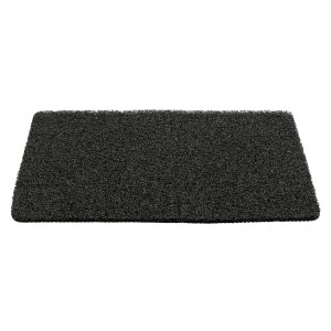 Graue Wenko Badematte Loop, 40x60 cm, aus Kunststoff für Bad, Dusche, Sauna und Pool.