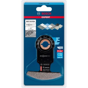 Bosch Expert Segmentsägeblatt MATI68 RSD4 Spitz, 68mm, für Multifunktionswerkzeuge zum Entfernen von Fugen.
