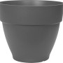 Anthrazitfarbener Elho Blumentopf Vibia Campana, Ø 40 cm, aus recyceltem Kunststoff.