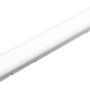 Graue LED Feuchtraumleuchte, 12 W, für Bad und Keller. Lange, schmale Bauform.